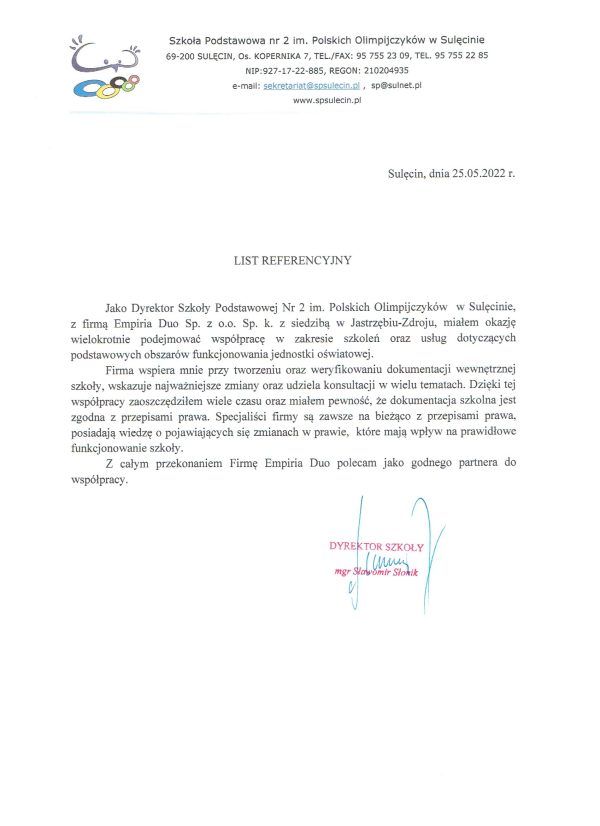 Szkoła Podstawowa nr 2 im. Polskich Olimpijczyków w Sulęcinie