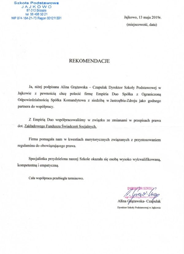 Szkoła Podstawowa w Jajkowie