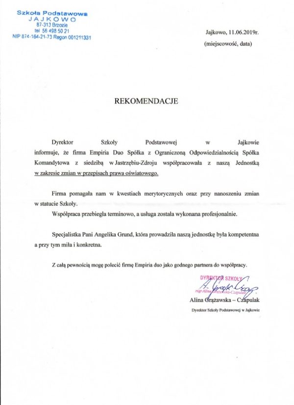 Szkoła Podstawowa w Jajkowie
